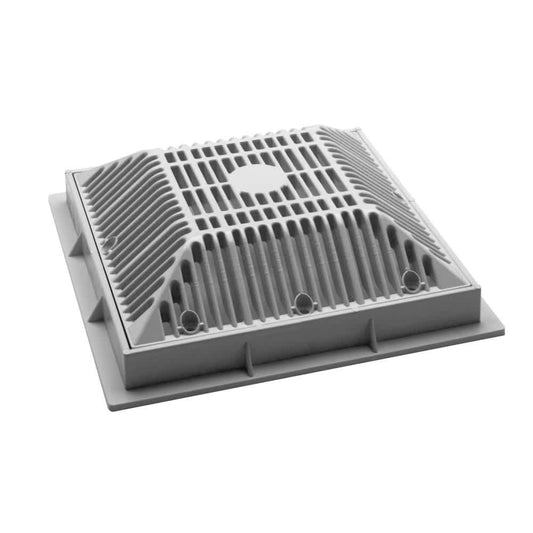 Waterway Plastics Drain Cover Grate and Frame, 9 inch x 9 inch, model 640-4790 V