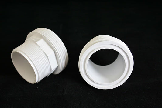 Waterway Plastics Tailpiece, 2 inch MPT, without O-Ring, for Split Nut, model 417-5140