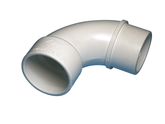Waterway Plastics 90-Degree Sweep Elbow, 1-1/2 inch PVC, model 411-9100