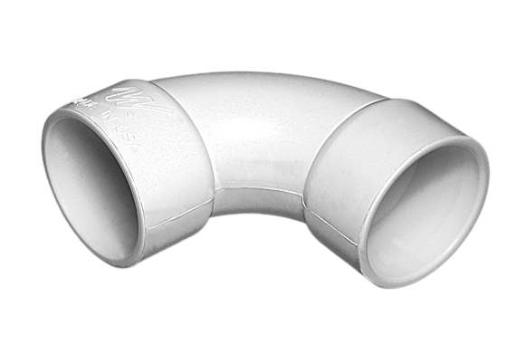 Waterway Plastics 90-Degree Sweep Elbow, 2 inch Socket x Socket, model 411-9130