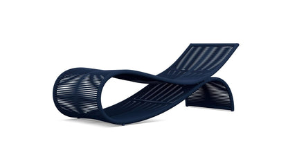 Wave Chaise Lounge in Midnight Blue