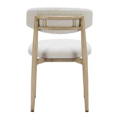 Bege Outdoor Patio Dining Chair, White