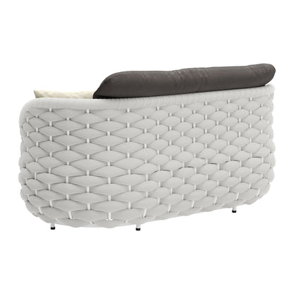 Coral Reef Outdoor Patio Loveseat, Gray