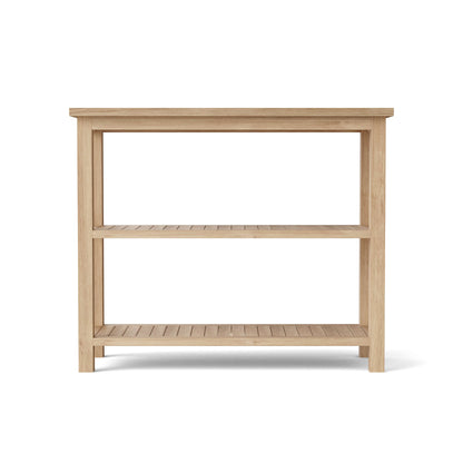 Anderson Teak Towel Console w/ 2-Shelf Table