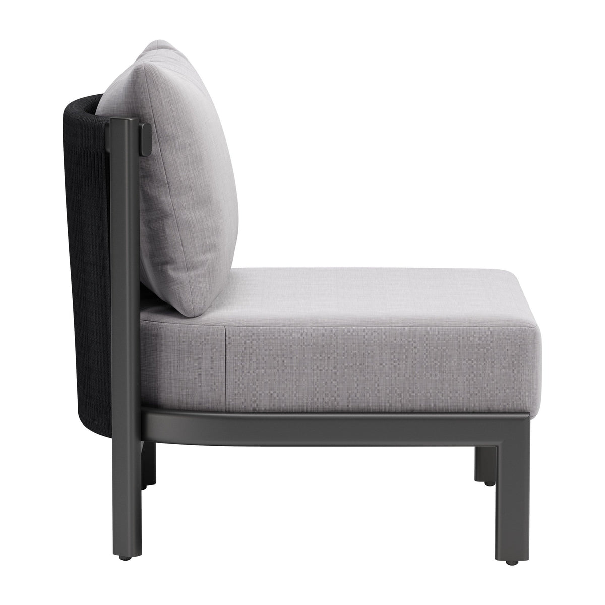 Horizon Outdoor Patio Accent Chair, Gray