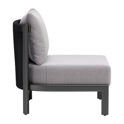 Horizon Outdoor Patio Accent Chair, Gray