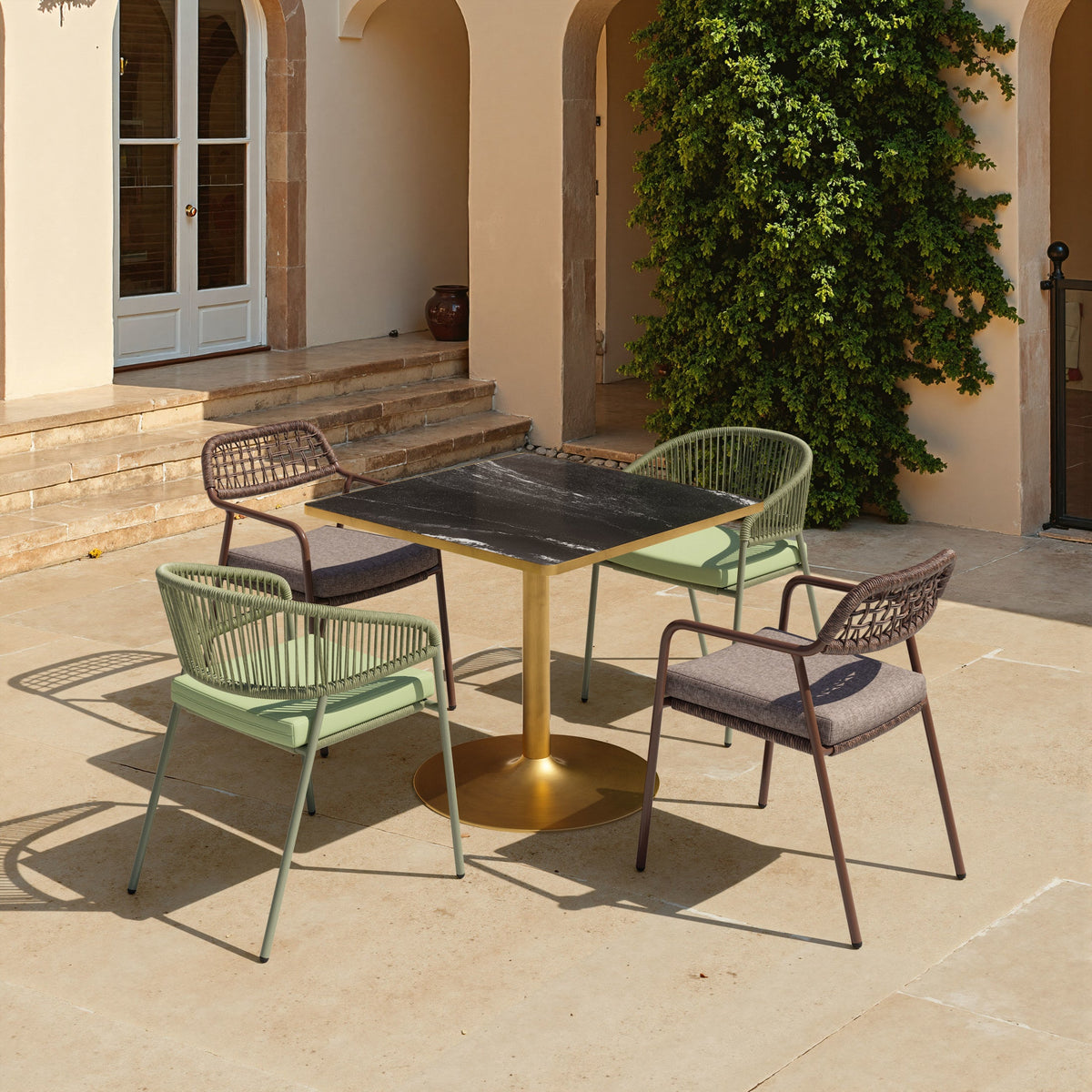 Skye Outdoor Patio Dining Chair, Set of 2, Green