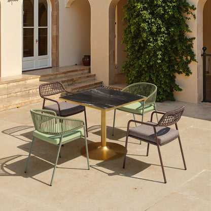 Rio Outdoor Patio Dining Chair, Set of 2, Brown