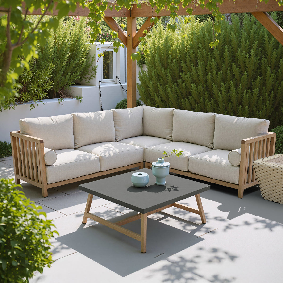 Kert Outdoor Patio Coffee Table, Gray
