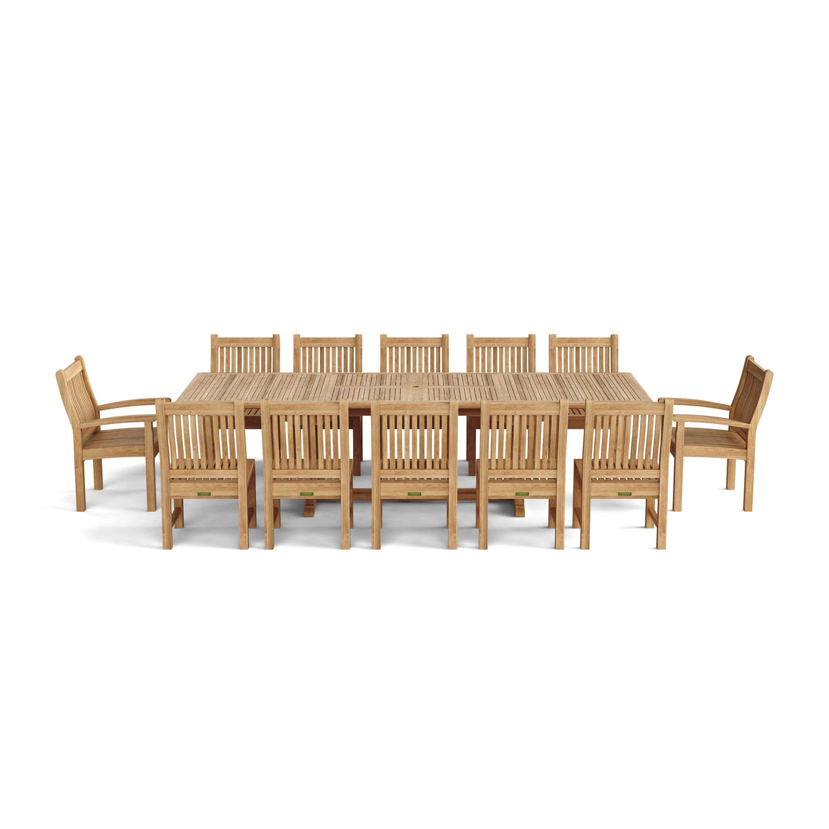 Anderson Teak Valencia Sahara 13-Piece Rectangular Dining Set