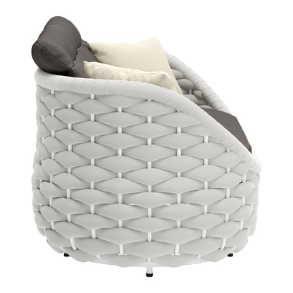 Coral Reef Outdoor Patio Loveseat, Gray