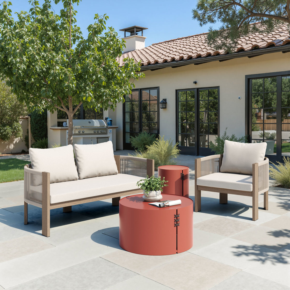 Bayu Outdoor Patio Coffee Table, Brown