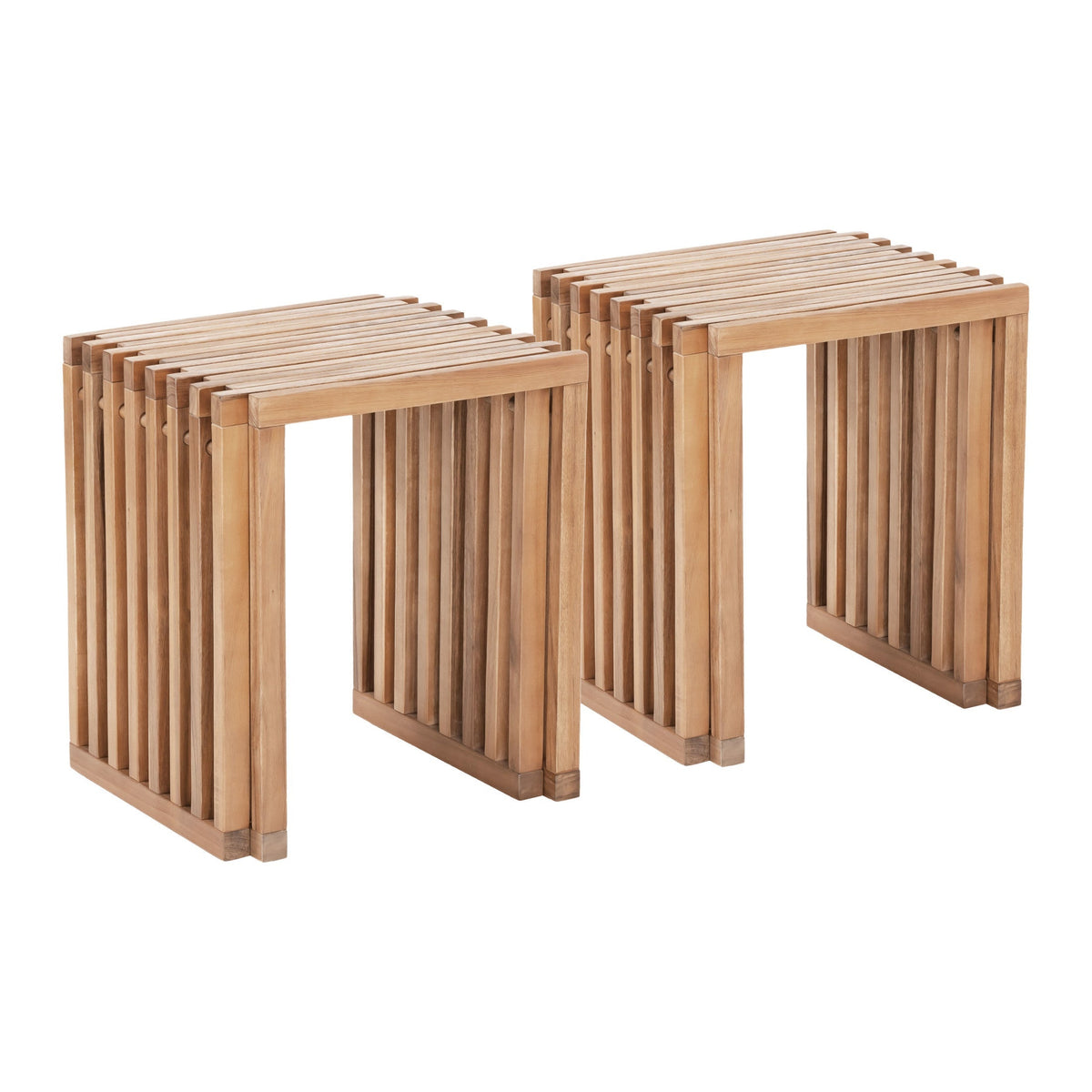 Riviera extendable outdoor dining stool, set of two