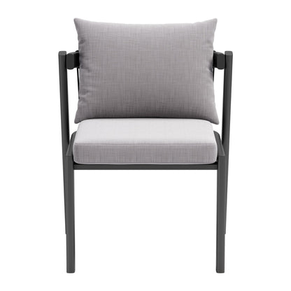 Horizon Outdoor Patio Dining Chair, Set of 2, Gray