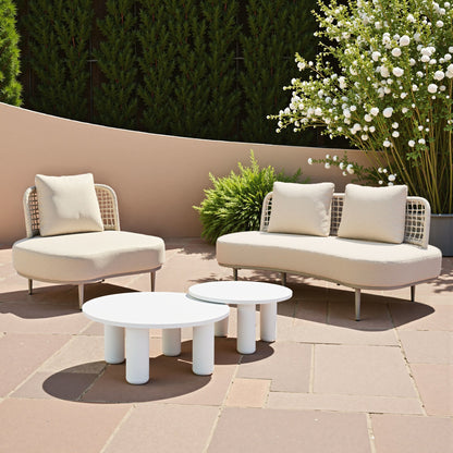 Ruhe Outdoor Patio Sofa, Beige