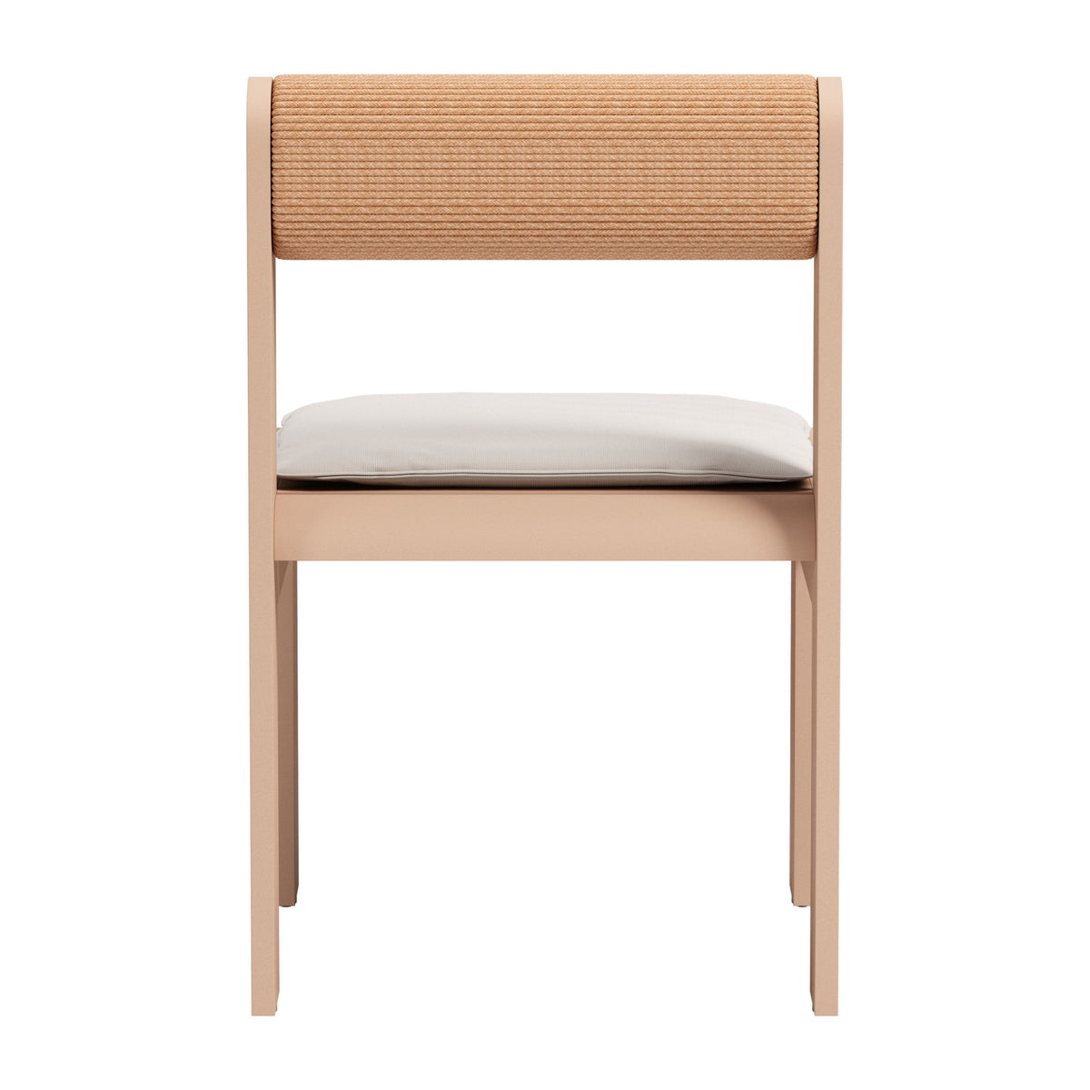 Island Outdoor Patio Dining Chair, Set of 2, White