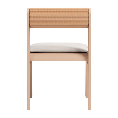 Island Outdoor Patio Dining Chair, Set of 2, White