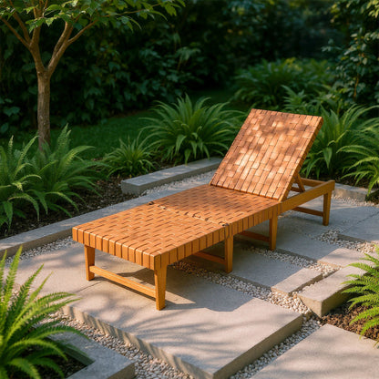 Breath Outdoor Patio Chaise Lounge, Brown