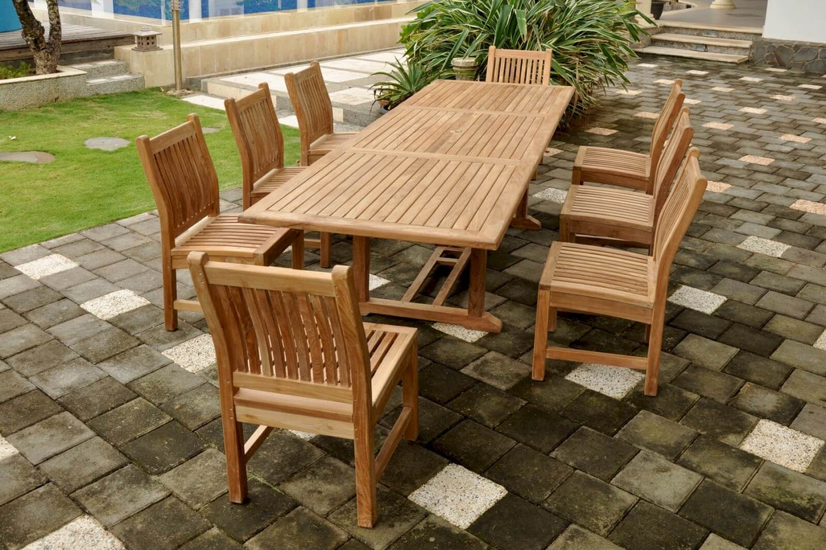 Anderson Teak Bahama Sahara 9-Piece 10' Rectangular Dining Set