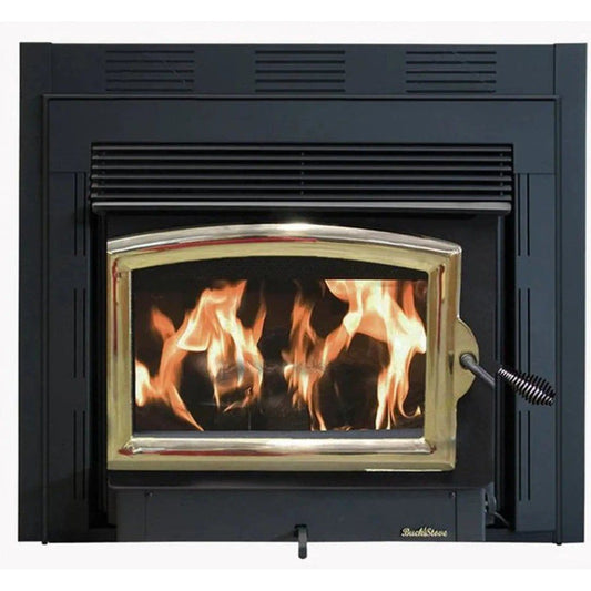 Buck Stove FP ZC74G zero clearance wood fireplace with gold door
