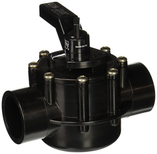 Jandy NeverLube 2-Port Diverter Valve, 1-1/2 inch to 2 inch, Positive Seal, model 4724
