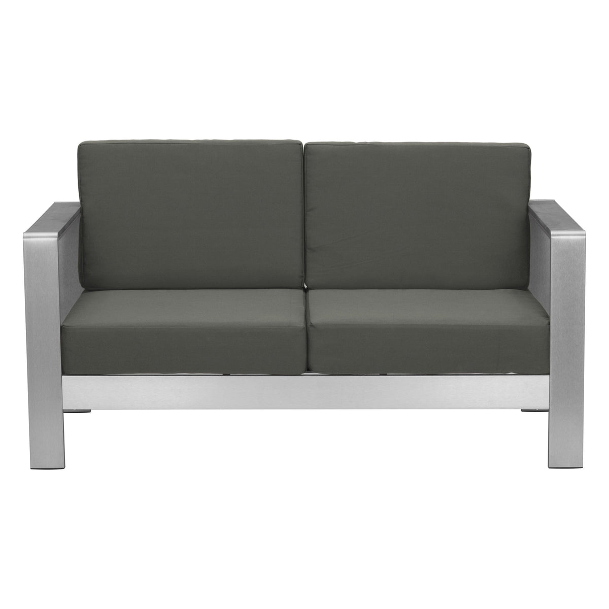 Cosmopolitan Outdoor Patio Sofa, Dark Gray