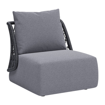 Mekan Outdoor Patio Accent Chair, Gray
